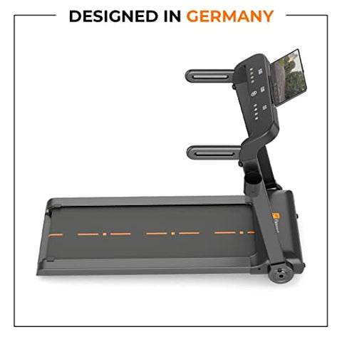 Image of Flexnest Flextread 5HP Peak German-Designed Treadmill with in-Built Bluetooth Speaker, 500+ Classes and Virtual Walks for Home Walking and Running Pad - Black