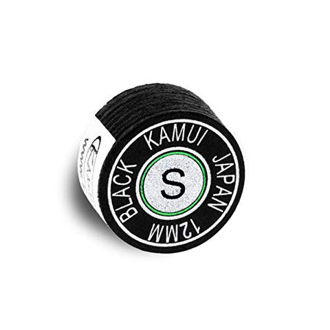 Image of KAMUI Black Laminated Pool Billiard CUE TIP - 1 pc (Soft, 12.5 mm)