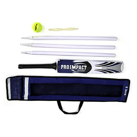 Image of Pro Impact JUNIOR Cricket Bat Set includes BAT, BALL, WICKETS, BAILS