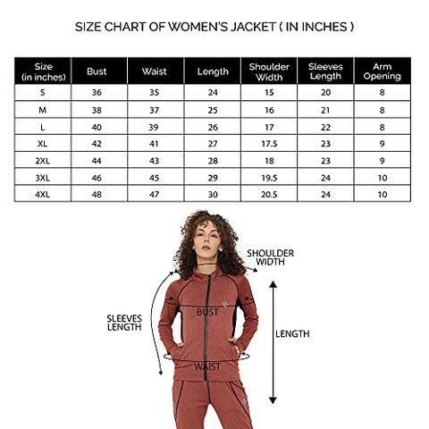 Image of CHKOKKO Women Winter Sports Zipper Stylish Jacket Black S