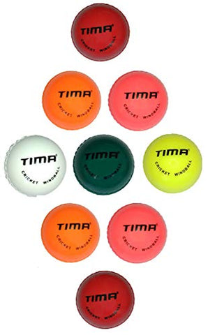 Image of Tima Wind Cricket Ball - Size: Standard (Pack of 12, Multicolor)