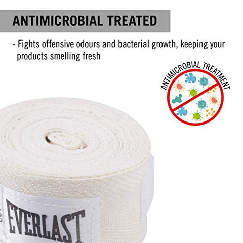 Image of Everlast - 4455WHT Boxing Hand Wraps White 120