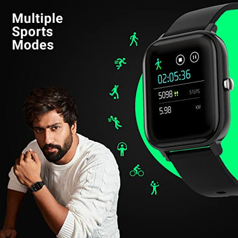 Image of Fire-Boltt SpO2 Full Touch 1.4 inch Smart Watch 400 Nits Peak Brightness Metal Body 8 Days Battery Life with 24*7 Heart Rate monitoring IPX7 with Blood Oxygen, Fitness, Sports & Sleep Tracking (Black)