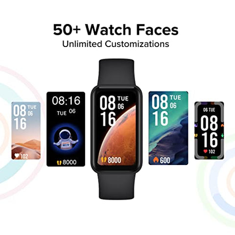 Image of Redmi Smart Band Pro SportsWatch- 1.47” Large AMOLED Display, Always On Display, Continuous Sleep, HR, Stress and SPO2 Monitoring, 110+ Sports Modes, Women’s Health, 5ATM, 14 Days Battery Life, Black