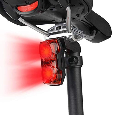 Image of Inditradition Bicycle 2-in-1 Flash Tail Light | Inbuilt 2 Laser & 5 LEDs, Multi-Functional 7 Modes (Red)