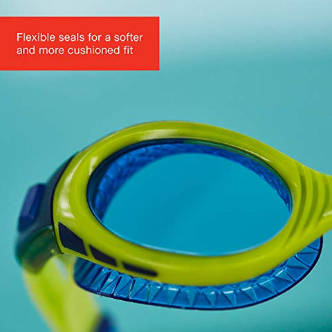 Image of Speedo 811595C585 Futura Biofuse Flexiseal Goggles, Free Size (Green/Blue)