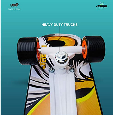 Image of jaspo Power Kids Fiber Skateboard for Beginners (Black, 6 Years & Above, 26" inches)