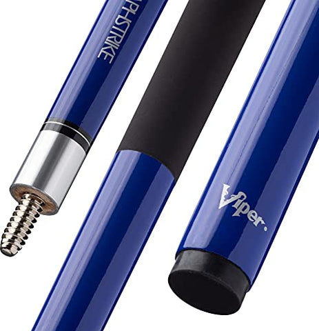 Image of Viper Graphstrike 58" 2-Piece Fiberglass Graphite Composite Billiard/Pool Cue, Blue