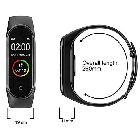 Image of SHREE NOVA M4 Intelligence Bluetooth Wrist Smartwatch Band with Activity Tracker, Bracelet Watch, Smart Fitness Band with Heart Rate Sensor Compatible All Androids iOS Phone