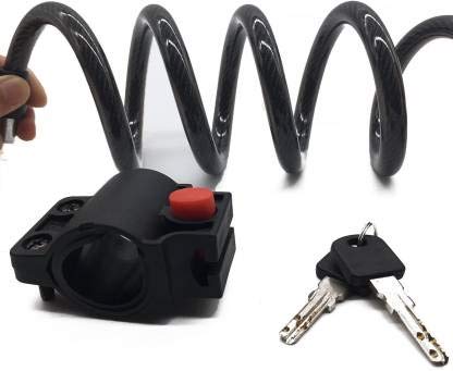 Image of Gadget Deals Key, Combination Bicycle Lock (Assorted Colour, Painted Finish)