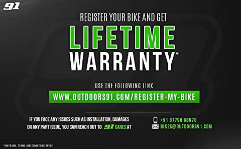 Image of NINETY ONE Leopard 27.5T 21 Speed 17 Inches Steel Frame Hybrid Bike For Unisex Adult ( Black & Orange , Ideal For: 12+ Years , Brake: Disc )