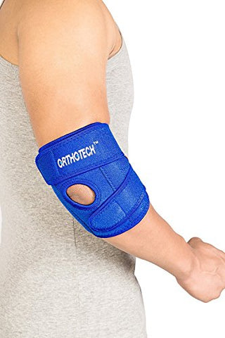 Image of Orthotech OR3112 Elbow Support with Stays, Free Size (Blue)
