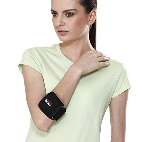 Image of Tynor Wrist Brace With Thumb(Compression,Immobilization,Pain Relief)-Universal Size & Tynor Tennis Elbow Support(Pain Relief,Forearm,Elbow)-Medium
