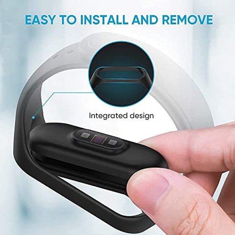 Image of REDTECH Latest Adjustable Compatible Mi Band 3/ Mi Band 4 Watch Silicone Strap Band Bracelet (Not Compatible with Mi Band 1&2)- Black