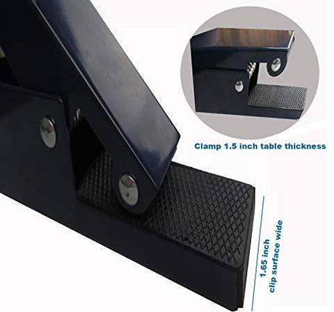 Image of Comesee Ping Pong Net Set Table Tennis Table Post Professional Spring Activated Clamp with Net Clip Insert, 1.65 Inch Width Grip Holder, Tension and Height Adjustable Easy Set Up (Navy)