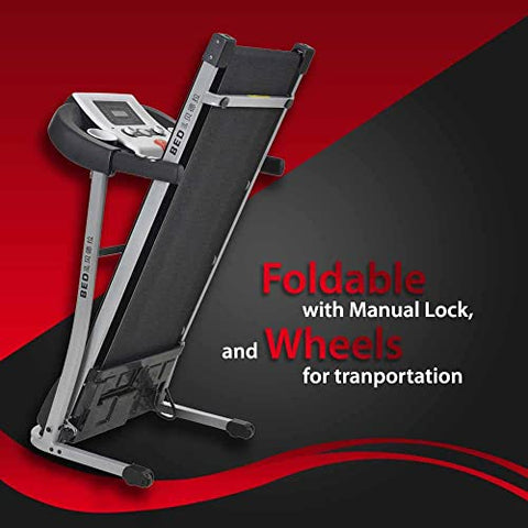 Image of PowerMax Fitness TDM-98 (4.0HP Peak) Motorized Treadmill With USB Connection, Home Use & Heart Rate Sensors - Black