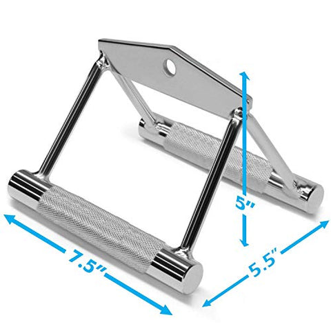 Image of ISF Gym Cable Attachment (Option): Cable Cross D Handle, Triceps Rope, Seated Row Grip, V Triceps Press Down Bar and Straight LAT Bar, Rowing Handle, Gym Equipment Spare Parts Accessories