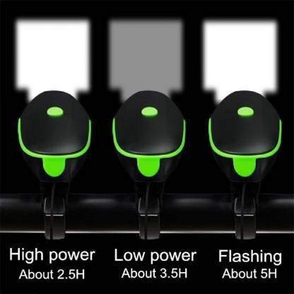 Image of AFPIN 2-in-1 Rechargeable - Cycle Lights (3 Modes) Cycle Light and Horn/Cycle Lights Rechargeable Waterproof (140 dB) Cycle Light with Horn LED Front Light