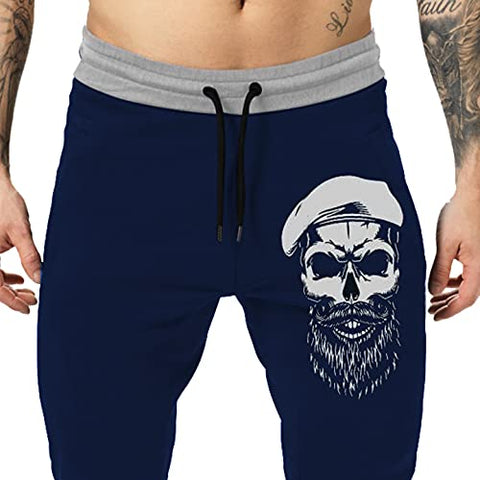 Image of THE ARCHER Men's Cotton Regular Fit Track Pant (M, Navy)