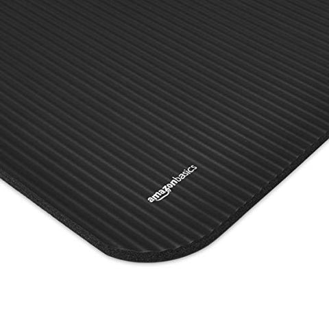 Image of AmazonBasics 13mm Extra Thick Yoga Mat with Carrying Strap, Black & Neoprene Dumbbell Pair, 2 x 1.5Kg