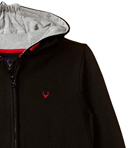 Image of Allen Solly Junior Boy's Cotton Sweatshirt (ABSS31901809_Black_5-6 Years)