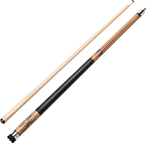 Image of Viper Sinister 58" 2-Piece Billiard/Pool Cue, Natural Ash with Amber/Black Points, 18 Ounce