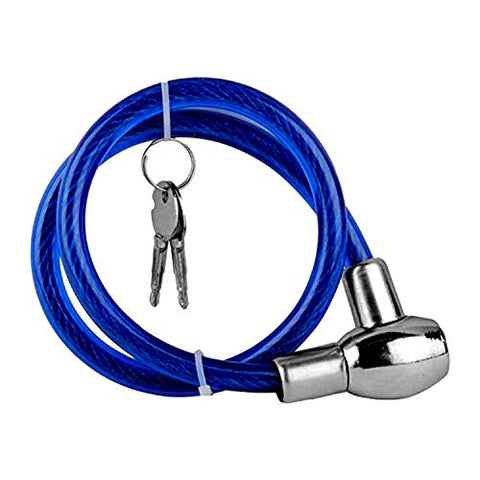 Image of AllExtreme EXHBL1M Heavy Duty Multipurpose Cable Lock for Bike, Luggage, Helmet, Steel Keylock, Anti-Theft (Multicolor)