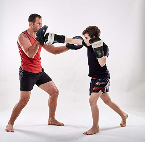 Image of Hawk Sports Kids Boxing Gloves for Kids Children Youth Punching Bag Kickboxing Muay Thai Mitts MMA Training Sparring Gloves (Black, 4 oz)