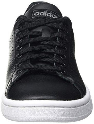 Image of Adidas Men's Advantage Core Black/Grey Three F17 Leather Tennis Shoes-9 UK (F36431)