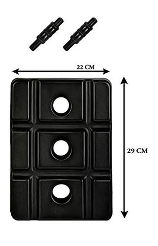 Image of VICTORY India Best Cricket Plastic Stumps Set # 3 Wicket Set, 1 Stand, 2 Bails (Floro)