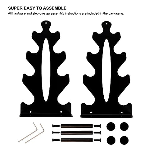 Image of Compact Steel Dumbbell Rack, Stand Only, 4 Tier Weight Rack for Dumbbells Weighing Up To 15 lb Each - 14.60 Inches Tall by 7.90 Inches Wide Dumbbell Storage Rack for Home gym
