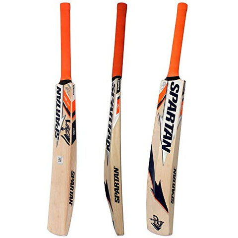 Image of Spartan MSD Edition Grade 3 Kashmir Willow Cricket Bat ( Size: Short Handle,Leather Ball )