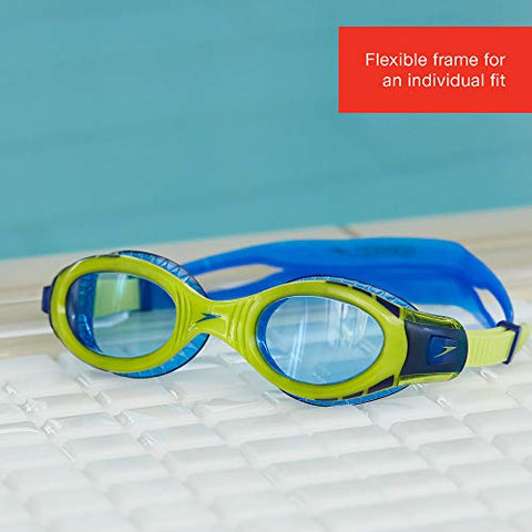 Image of Speedo 811595C585 Futura Biofuse Flexiseal Goggles, Free Size (Green/Blue)
