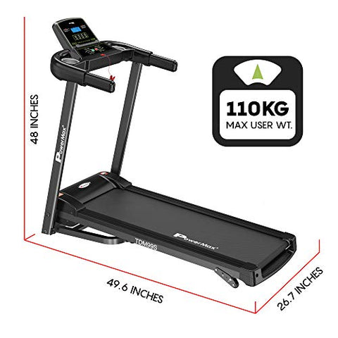 Image of PowerMax Fitness TDM-99 2HP (4HP Peak) Motorized Treadmill with Free Installation Assistance, Home Use & Automatic Programs