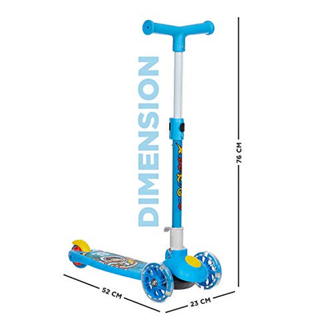 Image of NHR Smart Kick Scooter, 3 Adjustable Height, Foldable,Front Wheel Light & PVC Wheels for Kids (3 to 8 Years ,Blue)