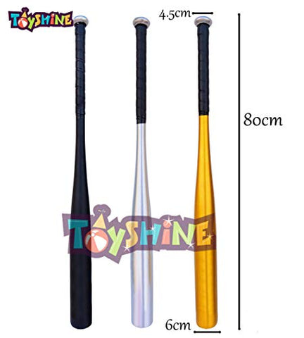 Image of Toyshine Heavy Quality Non-Slip Alloy Steel Baseball Bat Metal Baseball Stick (80CM) with Cover,Color May Vary (SSTP)