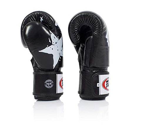 Image of Fairtex Boxing Kickboxing Muay Thai Style Sparring Gloves Training Punching Bag Mitts (8 oz, Nation Black)