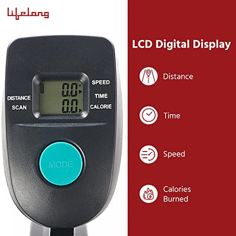 Image of Lifelong LLEB101 Air Bike, Stationary Handle for Cardio Training, Weight Loss and Workout at Home (6 Month Warranty, Free Home Installation, Black)