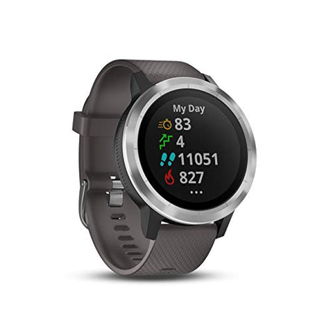 Image of Garmin Stainless Steel Vivoactive 3 Smartwatch with Band (Black)