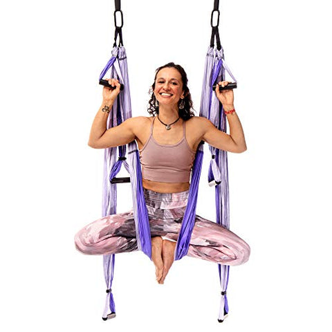 Image of YOGABODY Naturals Yoga Trapeze -Yoga Swing/Sling/Inversion Tool, Purple
