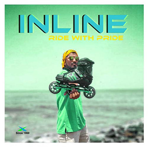 Image of JASPO Radar Adjustable Inline Skates with 100 MM PU Wheel (Medium (35-38), Green)