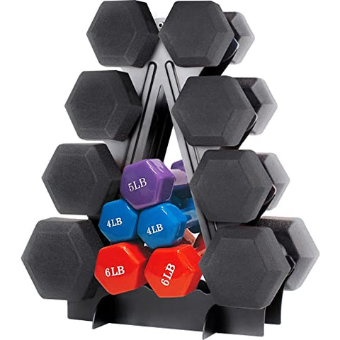 Image of Dumbbell Rack 4 Tier Weight Rack for Dumbbells Compact Dumbell Rack Stand Only for Home Gym Weight Stand, (Rack ONLY)