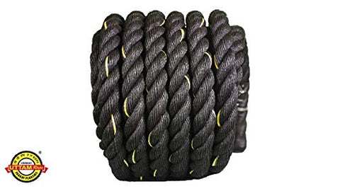 Image of ESSKAY Uttam Rope Pro Black Battle Rope Exercise Rope 1.5 INCH (50 Feet)