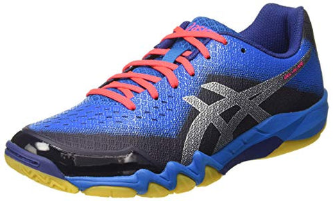 Image of ASICS Men's Gel-Blade 6 Print/Race Blue Badminton Shoes-10 UK/India (45 EU)(11 US) (R703N.402)