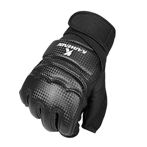 Image of KAIWENDE Kickboxing Gloves(XS,S,M,L,XL,XXL)-Also Fit for Training Men,Women,Kids of MMA,Muay Thai , Martial Arts Taekwondo Sparring Boxing Gloves (Black, L)