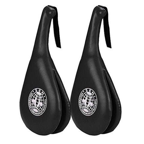 Image of JERN Taekwondo Durable Kick Pad Target for Karate Kickboxing Training (Black) - Set of 2