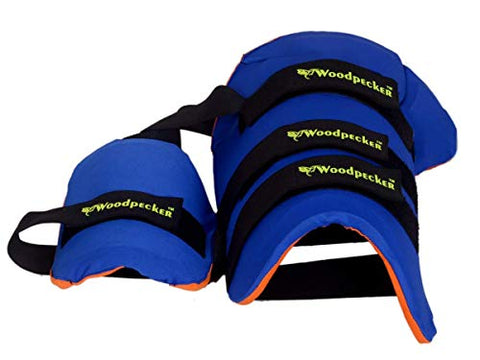 Image of Woodpecker Thigh Guard for Cricket (Blue and Orange with 3 Straps)