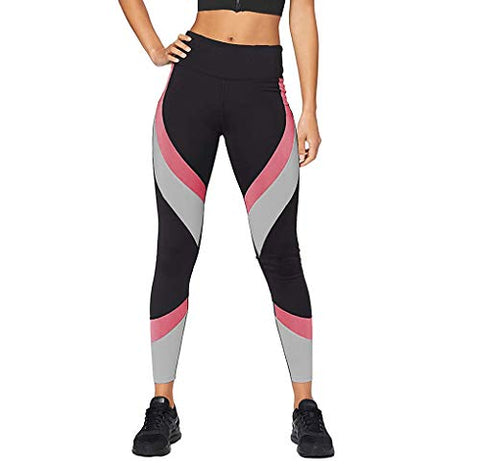 Image of Neu Look Gym wear Leggings Ankle Length Stretchable Workout Tights/Sports Leggings/Sports Fitness Yoga Track Pants for Girls & Women (Blush Light Grey, Size - XXL)