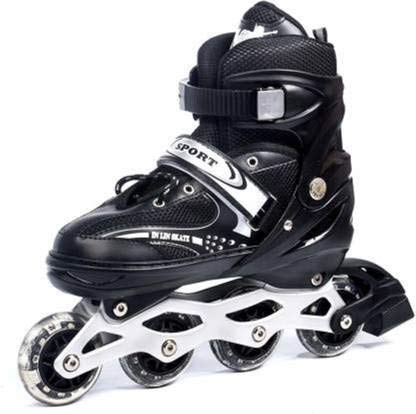 Image of Neel Inline Skates Size Adjustable All in-line Skates in-line Skates - Size 7-9 UK in-line Skates - Size 7-9 UK (Black)