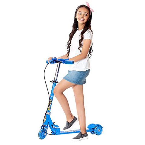 Image of Tazomi Kids Road Runner Scooter, Skating Ride on, Scratch Free with 4 Adjustable Level Handlebar & Foldable Design Scooter for Kids Above 3 Years (Break Blue)